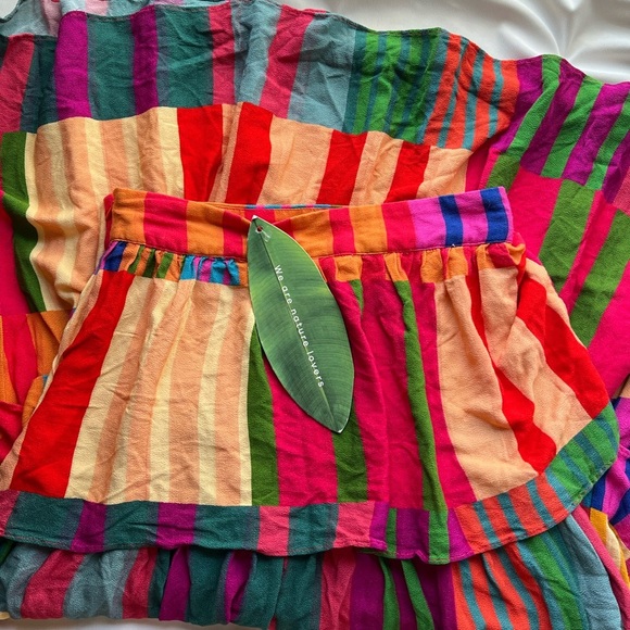 NWT Farm Rio Sunset Stripes Lenzing Midi Skirt ✨🦜 - Picture 7 of 7